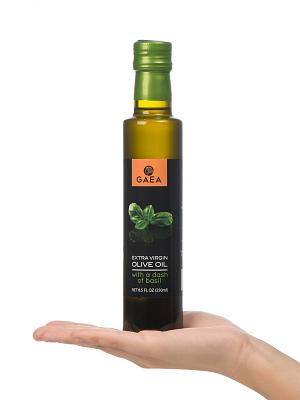 Extra virgin olive oil with basil aroma "Gaea" 250ml size