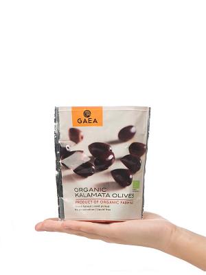 Organic whole Kalamata olives "Gaea" 150g size