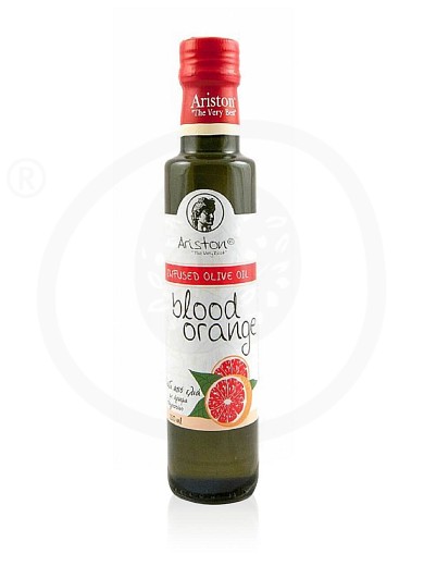 Extra virgin olive oil with blood orange "Ariston" 8.45fl.oz