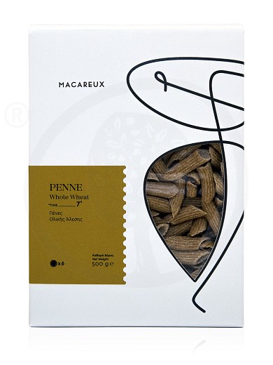 «Penne» traditional whole wheat pasta from Evia "Macareux" 17.6oz