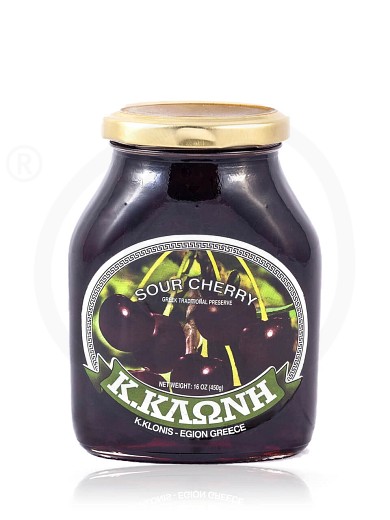 Sour Cherry spoon-sweet from Egion "K. Klonis" 15.8 oz