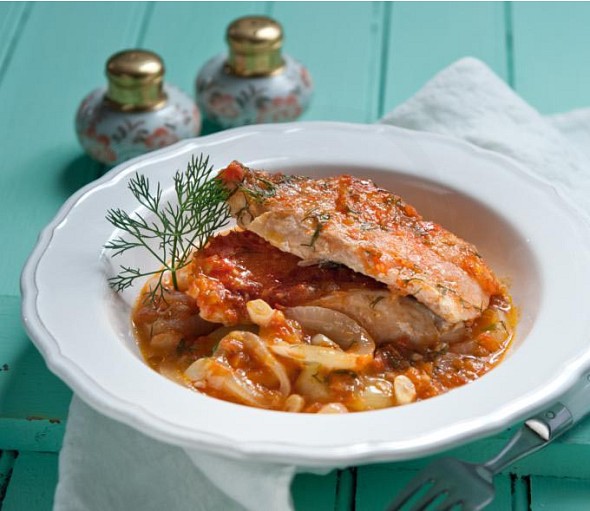 Fish recipe from the Ionian islands (mpourdeto)