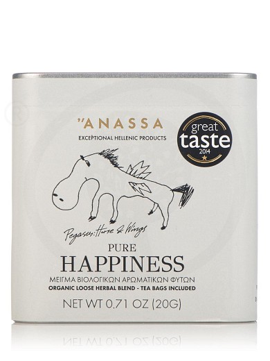 Μείγμα βιολογικών αρωματικών φυτών «Pure Happiness» "Anassa Organics" 20g