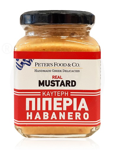 Μουστάρδα με καυτερή πιπεριά habanero, χωρίς γλουτένη "Peter's Deli" 210ml