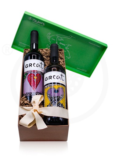 Συλλεκτικό δώρο "GReat" σε κουτί κρασιού