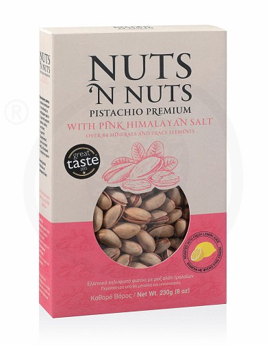 Ελληνικό κελυφωτό φυστίκι με λεμόνι και ροζ αλάτι Ιμαλαίων "Nuts 'n Nuts" 230g