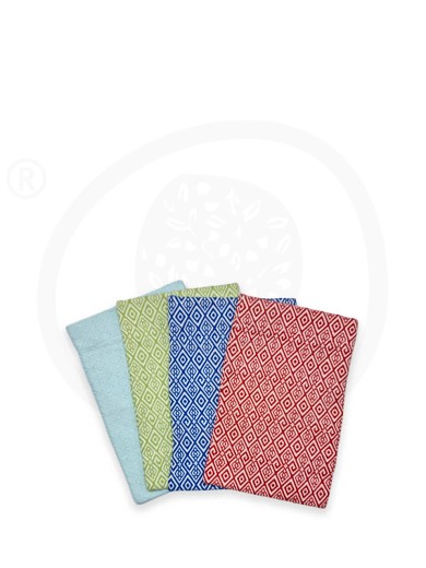 Χειροποίητο βαμβακερό πουγκί με γεωμετρικά σχέδια, σε διάφορα χρώματα 20x32 (1 τεμάχιο)