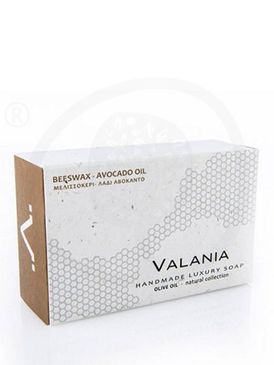 Χειροποίητο σαπούνι με ελαιόλαδο, μελισσοκέρι & λάδι αβοκάντο "Valania" 120g