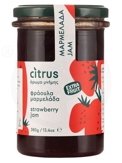 Χειροποίητη μαρμελάδα φράουλα, Χίου "Citrus" 380g