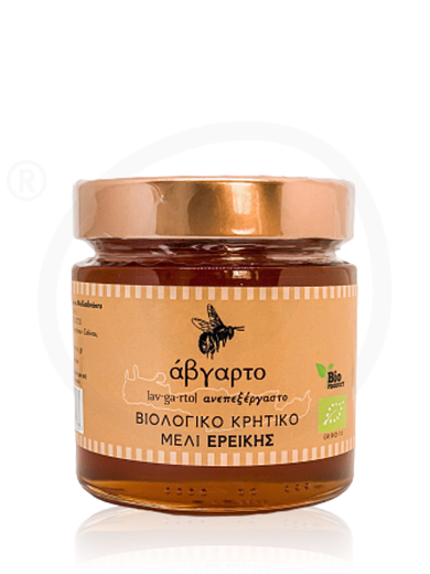 Βιολογικό μέλι ερείκης Κρήτης "Αβγαρτο" 300g