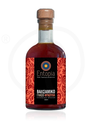 Sugar-free balsamic glaze with strawberry, from Attica "Entopia" 250ml