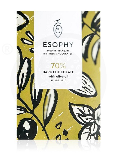 Dark chocolate with olive oil & sea salt "Ésophy" 50g