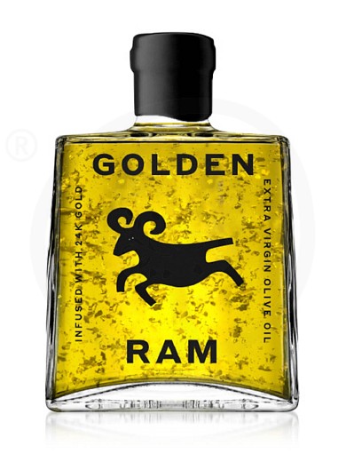 Εxtra virgin olive oil infused with 24K gold, from Attica "Golden Ram" 250ml