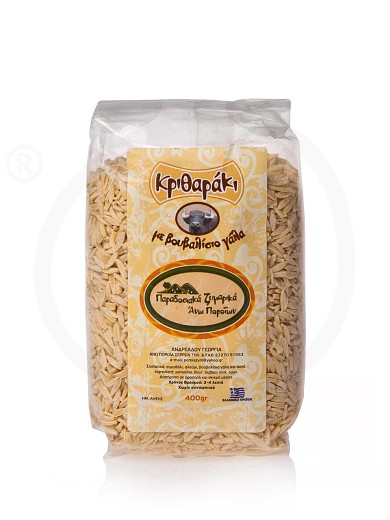 «Kritharaki» traditional orzo pasta with buffalo milk, from Ano Poroia 400g