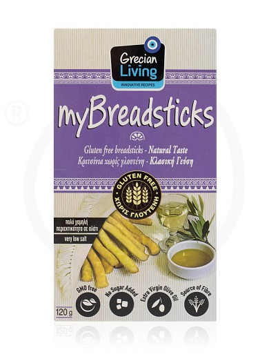 Natural gluten-free breadsticks from Attica "Grecian Living" 120g