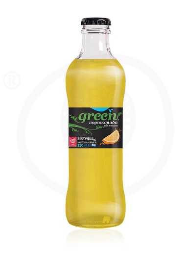 Orangeade with no carbonate with stevia from Attica "Green Cola" 250ml