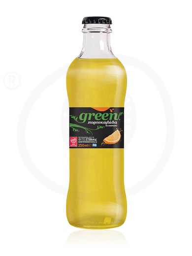 Orangeade carbonated with stevia from Attica "Green Cola" 250ml