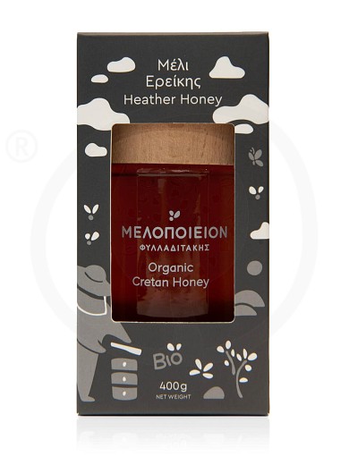 Organic heather honey from Crete "Fylladitakis Melopeion" 400g
