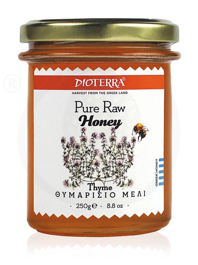 Pure raw honey «Thyme», from Achaia "Dioterra" 250g