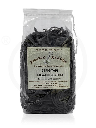 «Striftaria» traditional pasta with cuttlefish ink, from Chios "Chiotiko Kelari" 500g