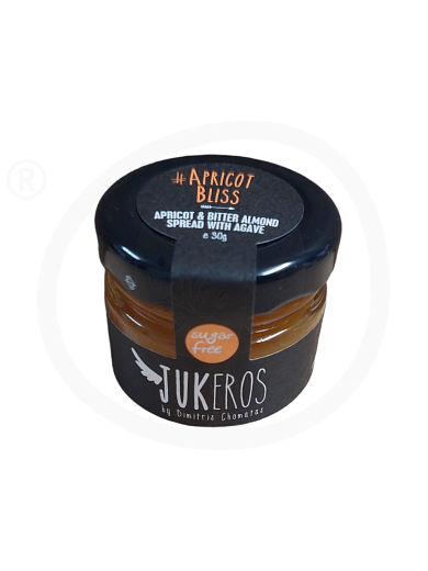 Sugar free apricot & bitter almond spread with agave «Apricot Bliss», from Attica "Jukeros" 30g