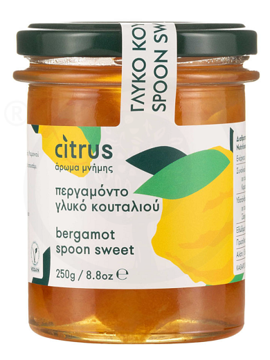 Traditional bergamot spoon-sweet from Chios "Citrus" 250g