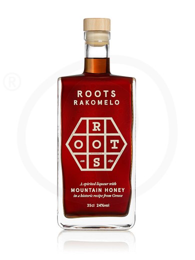 Traditional liqueur «Rakomelo» with mountain honey from Attica "Roots" 350ml