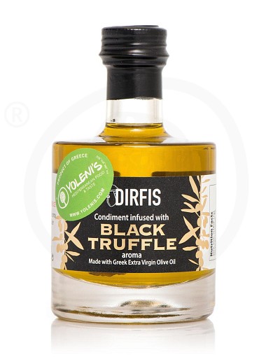Extra virgin olive oil infused with black truffle, from Evia "Dirfis" 100ml 