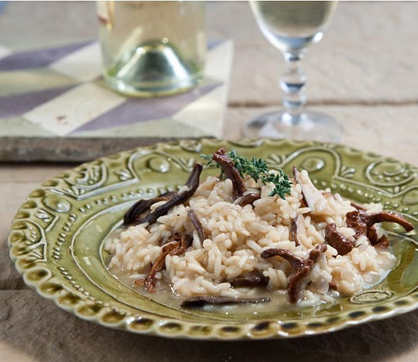 Mushroom risotto with white truffle butter
