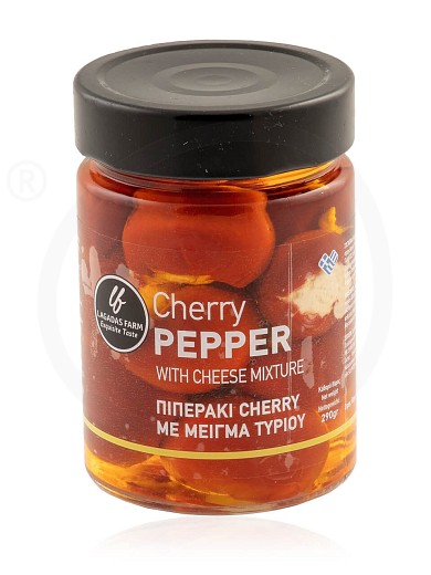 Cherry peppers filled with feta cheese, from Thessaloniki "Lagadas Farm" 290ml