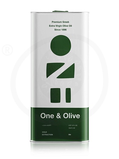 Extra virgin olive oil «One & Olive» from Messinia "Olive Ergo Anagnostopoulos" 5lt