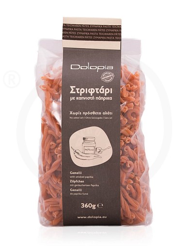 Gemelli with ground red smoked pepper from Fthiotida "Dolopia" 360g