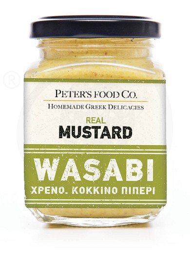 Gluten-free wassabi mustard with pink pepper "Peter's Deli" 210ml