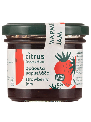 Handmade strawberry jam from Chios "Citrus" 125g
