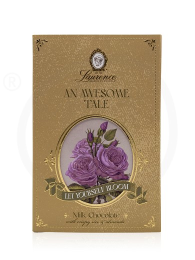 Milk chocolate with crispy rice & almonds "An Awesome Tale" Laurence 80g