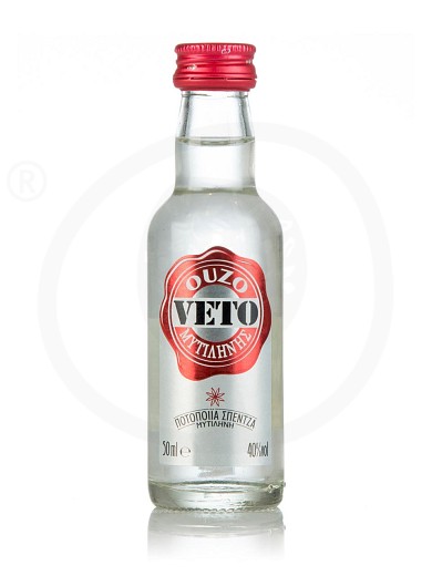 Ouzo (Griechisches Distillation) aus Lesbos "Veto" 50ml 