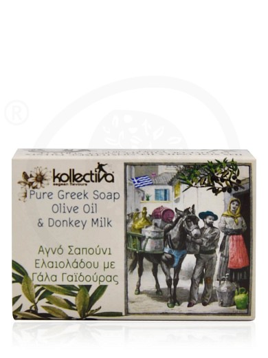 Pure greek soap with donkey milk & olive oil, from Attica "Kollectiva" 100g