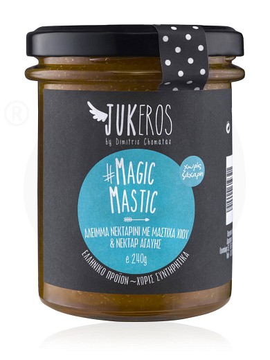 Sugar free nectarin & Chios mastic spread with agave «Magic Mastic», from Attica "Jukeros" 240g