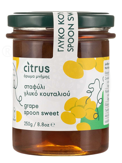Traditional grape spoon-sweet from Chios "Citrus" 250g