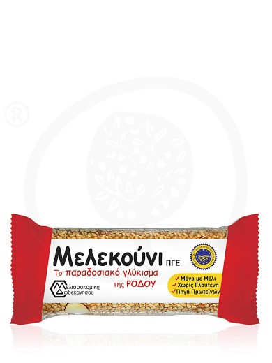 Traditioneller Honig - Sesam - Snack «Melekouni» aus Rhodos "Imkerei Dodekanes" 30g 