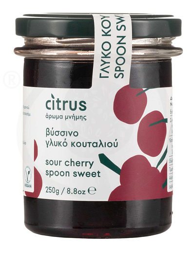 Traditional sour cherry spoon-sweet from Chios "Citrus" 250g