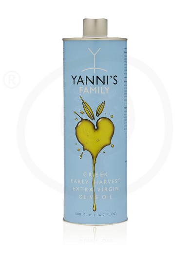 Extra virgin olive oil «Family» from Chalkidiki "Yannis" Tin 500ml