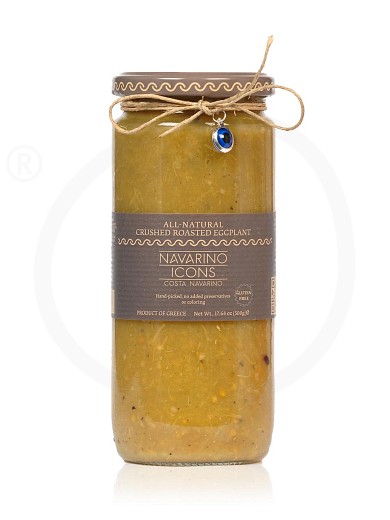 Gluten - free roasted crushed eggplant spread, from Messinia "Navarino Icons" 500g
