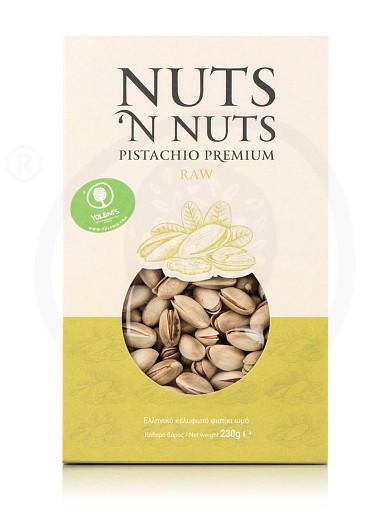 Greek raw unsalted pistachios from Attica "Nuts 'n Nuts" 230g