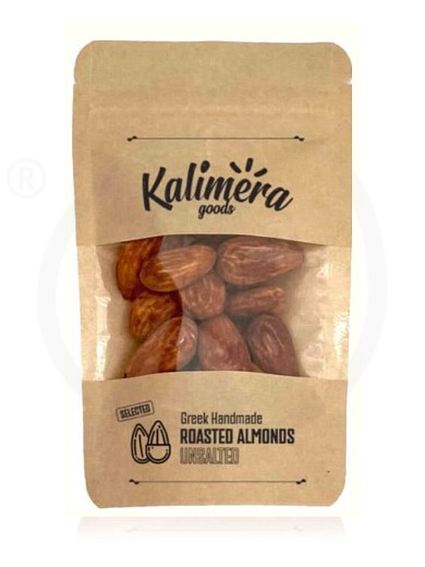 Greek roasted and unsalted almonds with lemon juice, from Volos "Kalimera Goods" 55g