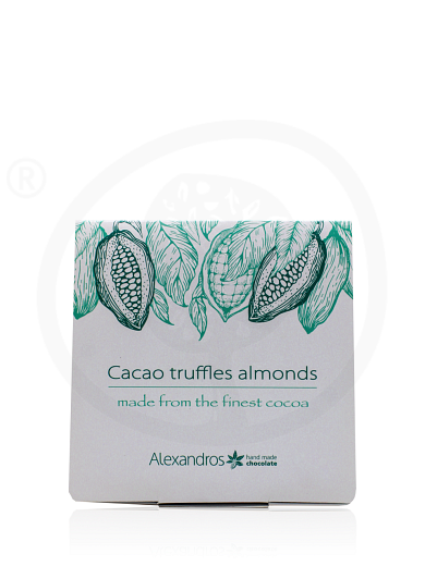 Handmade cacao truffles with almonds from Attica "Alexandros" 90g