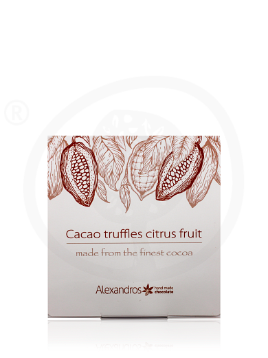 Handmade cacao truffles with citrus fruit from Attica "Alexandros" 90g