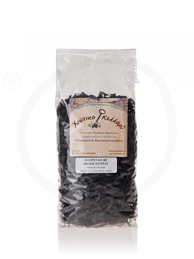 «Hilopites» traditional pasta with cuttlefish ink, from Chios "Chiotiko Kelari" 500g
