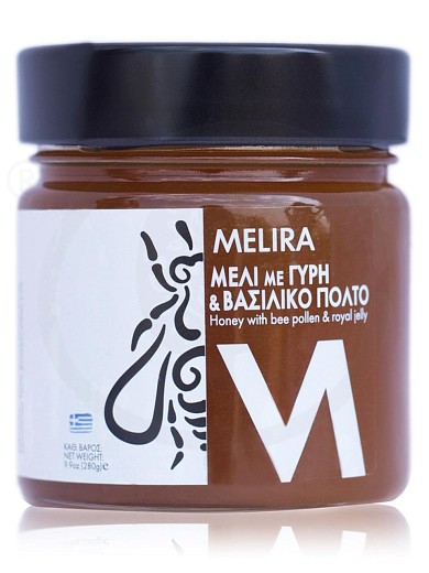 Honey product with bee pollen & royal jelly, from Attica "Melira" 280g