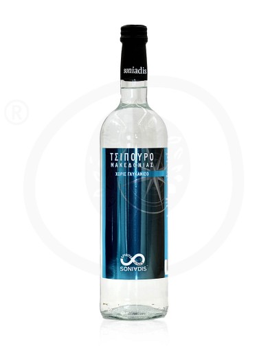 Macedonian tsipouro (grape distillate) without anise "Soniadis" 50ml